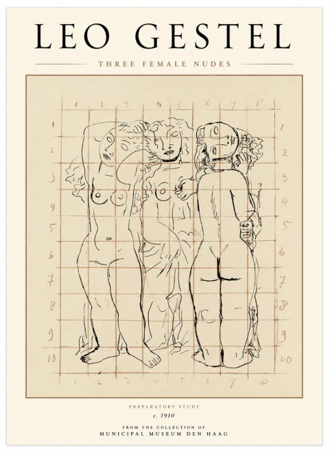 Leo Gestel Three Female Nudes No1 - Plakat