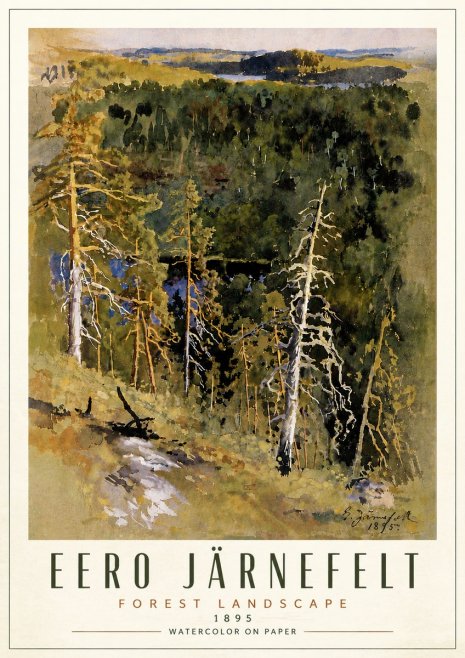 Eero Järnefelt Forest Landscape II No6 - Plakat