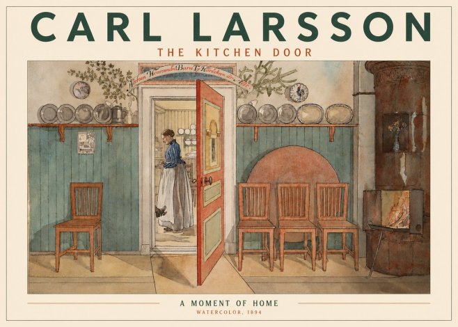 Carl Larsson The Kitchen Door No3 - Plakat