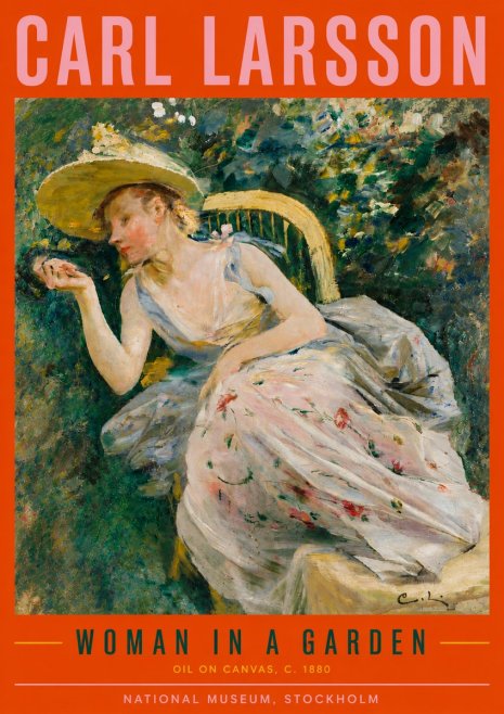 Carl Larsson Woman in a Garden No5 - Plakat
