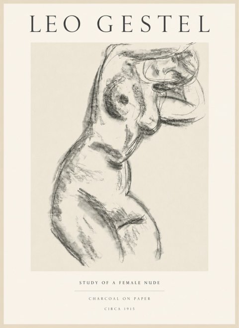 Leo Gestel Study of a Female Nude No1 - Plakat
