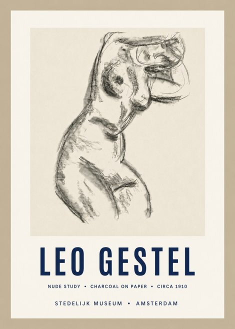 Leo Gestel Study of a Female Nude No3 - Plakat