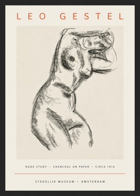 Leo Gestel Study of a Female Nude No4 - Plakat