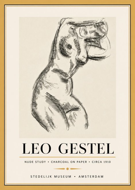 Leo Gestel Study of a Female Nude No5 - Plakat