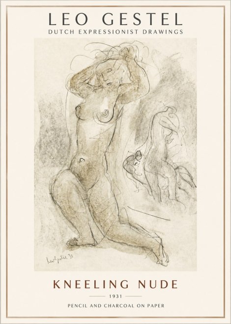 Leo Gestel Kneeling Nude No2 - Plakat