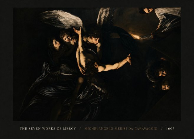 Michelangelo Merisi da Caravaggio The Seven Works of Mercy II No4 - Plakat