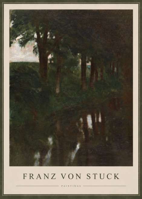 Franz von Stuck Woodland Reflections No3 - Plakat