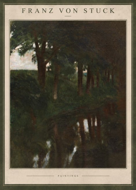 Franz von Stuck Woodland Reflections No4 - Plakat