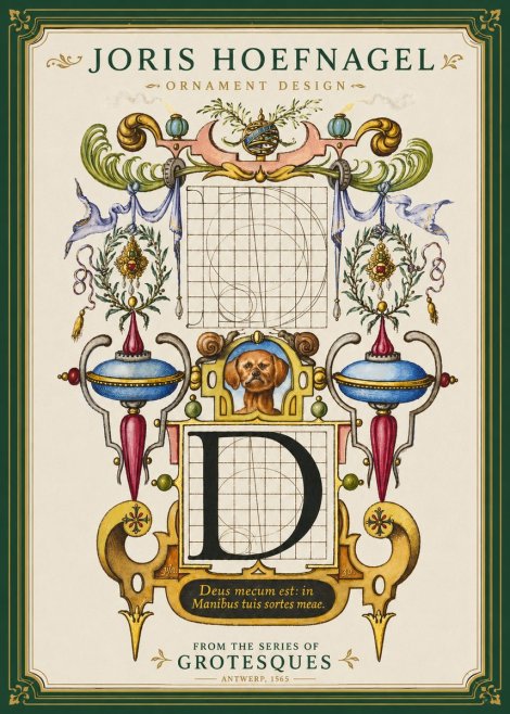 Joris Hoefnagel Illuminated Initial 'D' No4 - Plakat