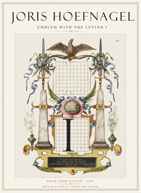 Joris Hoefnagel Ornamental Design with Dedicatory Inscription No2 - Plakat