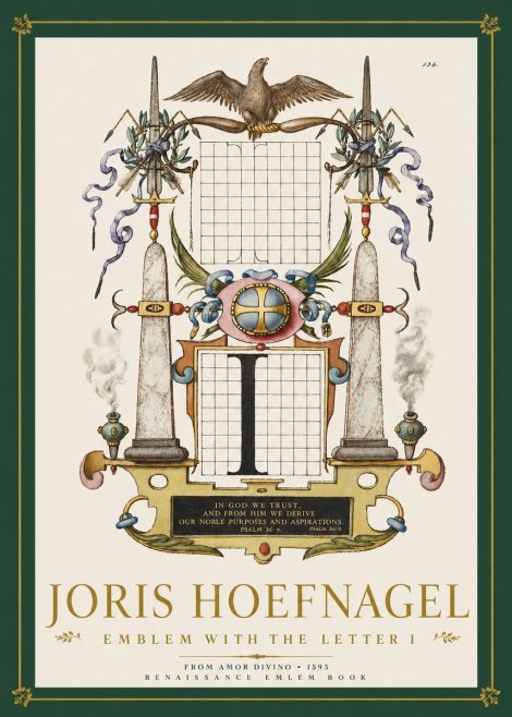 Joris Hoefnagel Ornamental Design with Dedicatory Inscription No4 - Plakat