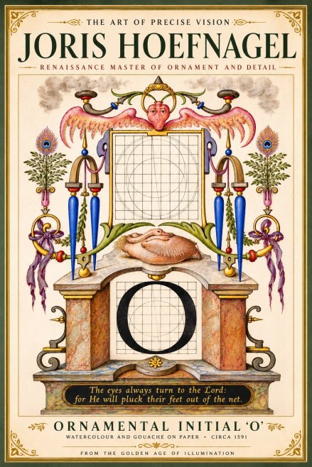 Joris Hoefnagel Ornamental Initial 'O' No5 - Plakat