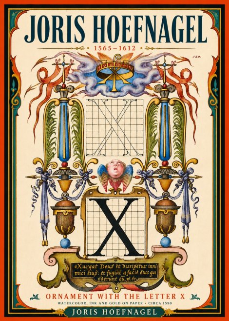 Joris Hoefnagel Ornament with the Letter X No5 - Plakat