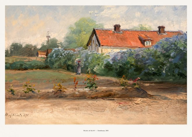 Hilma af Klint Farmhouse, 1891 No5 - Plakat