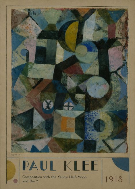 Paul Klee Composition with the Yellow Half-moon and the Y No1 - Plakat