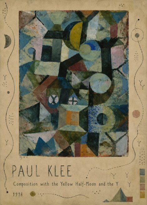 Paul Klee Composition with the Yellow Half-moon and the Y No4 - Plakat