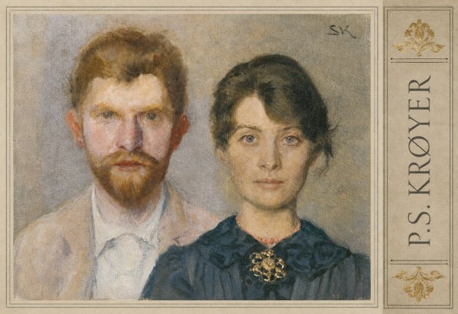 P.S. Krøyer Self-portrait with Marie Krøyer No2 - Plakat