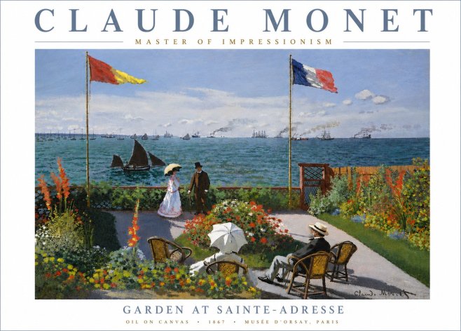 Monet Garden at Sainte-adresse No6 - Plakat