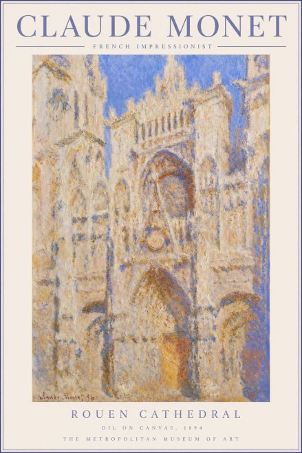 Monet Rouen Cathedral No3 - Plakat