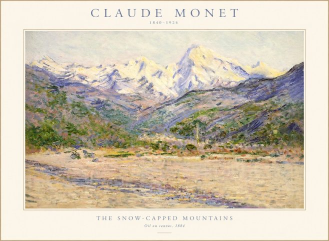 Monet The Snow-capped Mountains No1 - Plakat