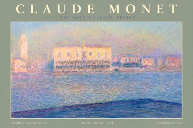 Monet The Doge's Palace, Venice No2 - Plakat