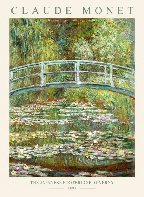 Monet The Japanese Footbridge, Giverny No1 - Plakat