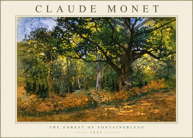 Monet The Forest of Fontainebleau No6 - Plakat