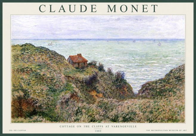 Monet Cottage on the Cliffs at Varengeville No5 - Plakat