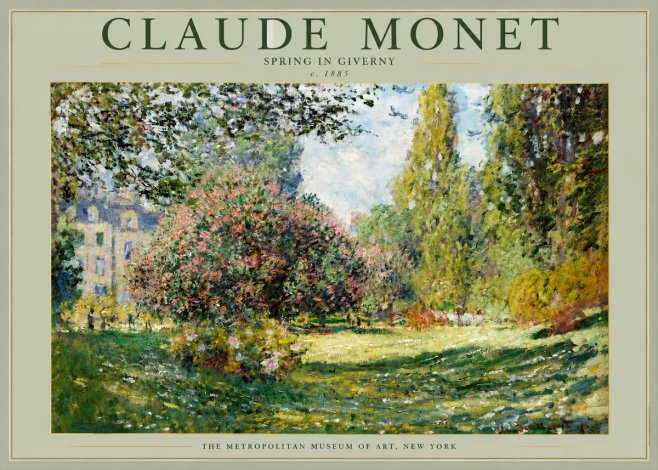Monet Spring in Giverny No2 - Plakat