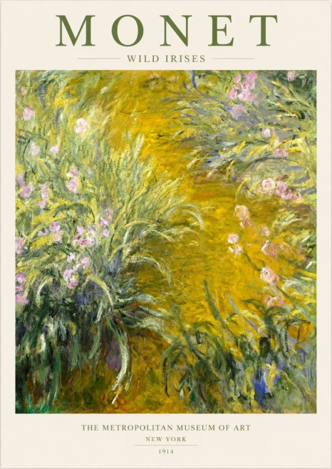 Monet Wild Irises No1 - Plakat