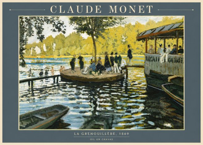 Monet La Grenouillère, 1869 No6 - Plakat