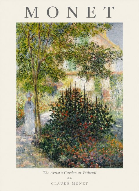 Monet The Artist's Garden at Vétheuil II No1 - Plakat