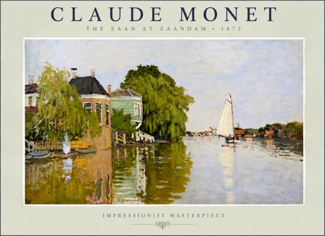 Monet The Zaan at Zaandam No5 - Plakat