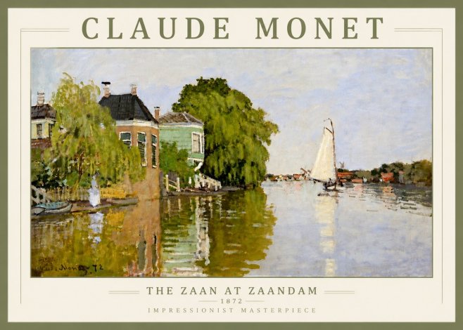 Monet The Zaan at Zaandam No6 - Plakat