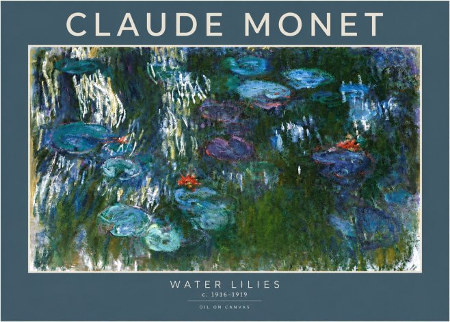 Monet Water Lilies IV No4 - Plakat