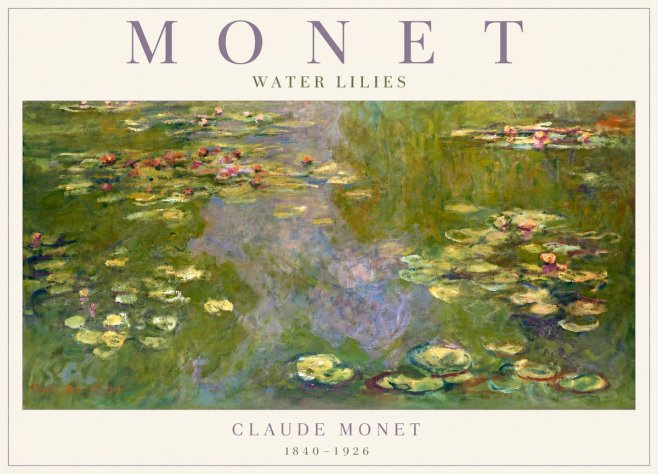 Monet Water Lilies V No4 - Plakat