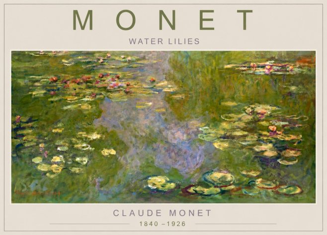 Monet Water Lilies V No5 - Plakat