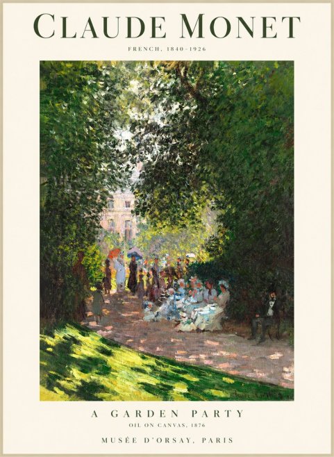 Monet A Garden Party No1 - Plakat