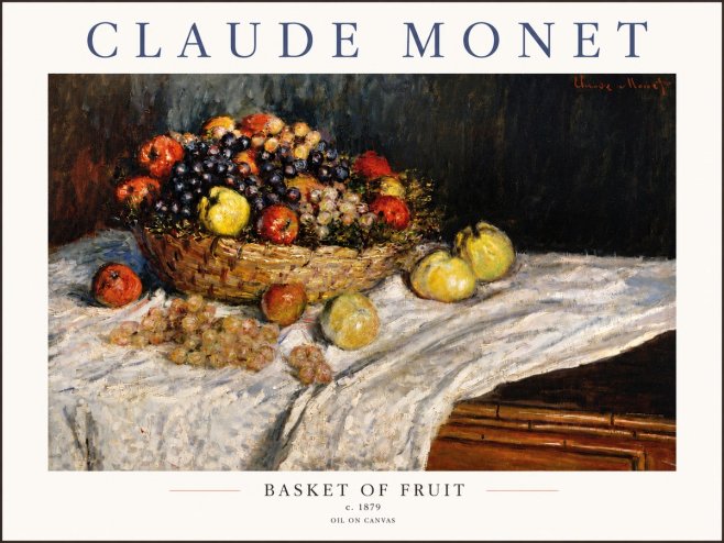 Monet Basket of Fruit No3 - Plakat