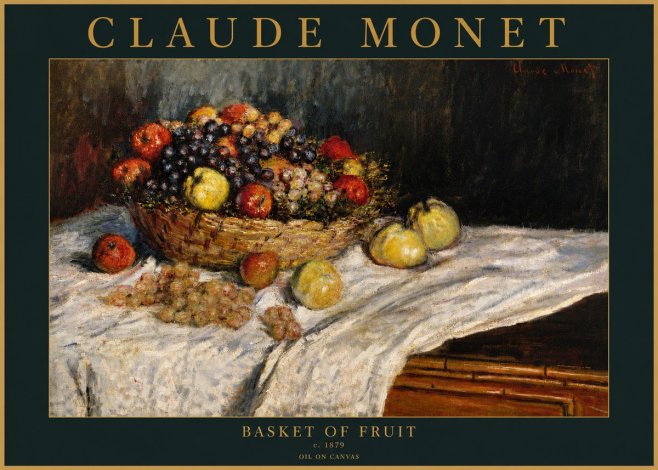 Monet Basket of Fruit No4 - Plakat