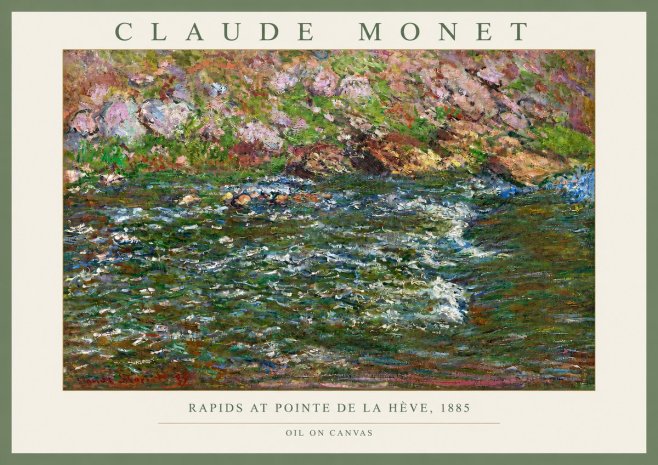 Monet Rapids at Pointe De La Hève, 1885 No2 - Plakat