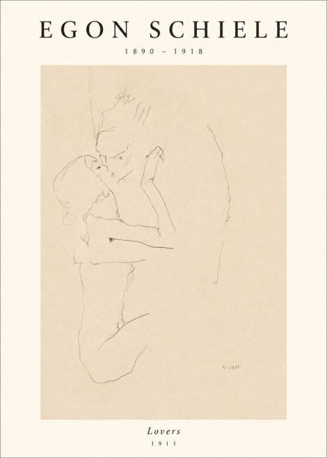 Schiele Lovers No1 - Plakat