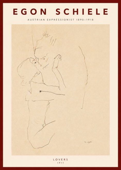 Schiele Lovers No2 - Plakat
