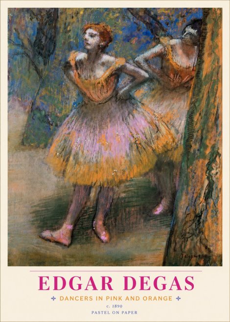 Edgar Degas Dancers in Pink and Orange No4 - Plakat