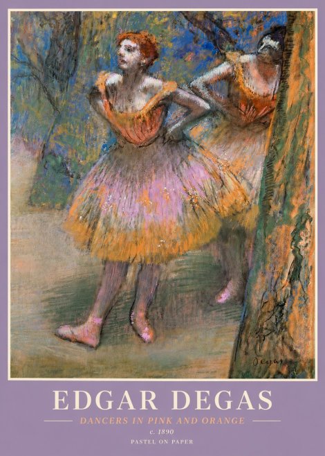 Edgar Degas Dancers in Pink and Orange No5 - Plakat