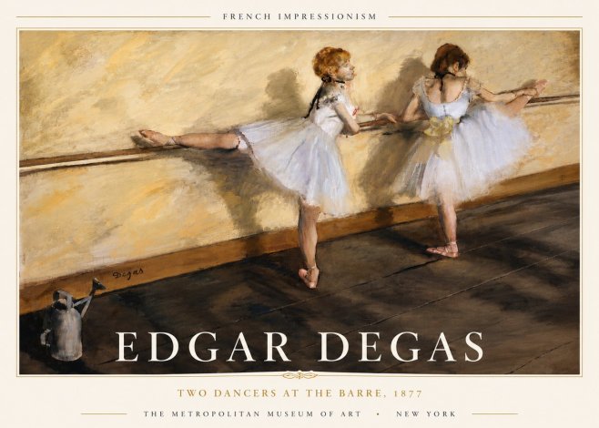 Edgar Degas Two Dancers at the Barre, 1877 No4 - Plakat
