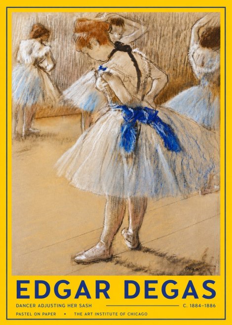 Edgar Degas Dancer Adjusting Her Sash No4 - Plakat