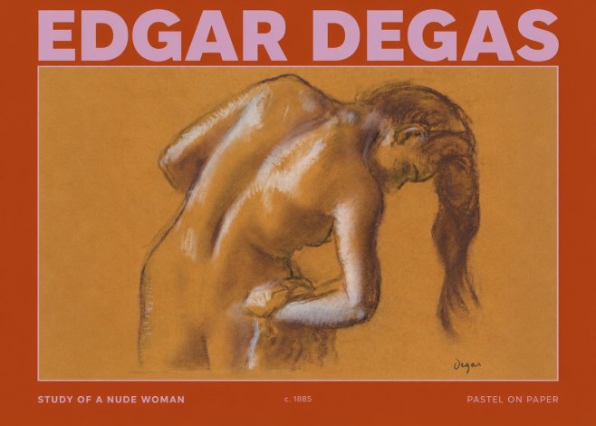 Edgar Degas Study of a Nude Woman I No2 - Plakat