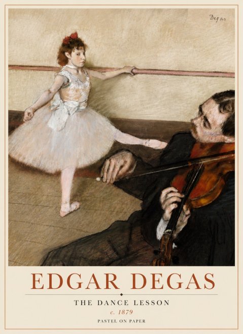 Edgar Degas The Dance Lesson No3 - Plakat