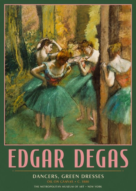 Edgar Degas Dancers, Green Dresses No2 - Plakat